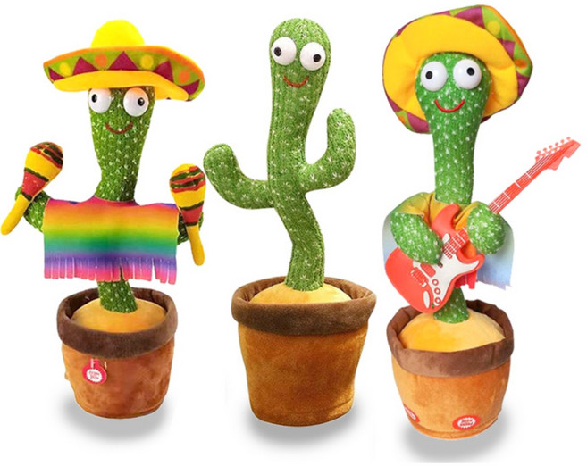 말하는선인장 춤추는선인장 기타치는선인장 KC인증 댄싱인형 어린이선물 조카선물 유치원선물 어린이집선물, 라틴선인장, 1개