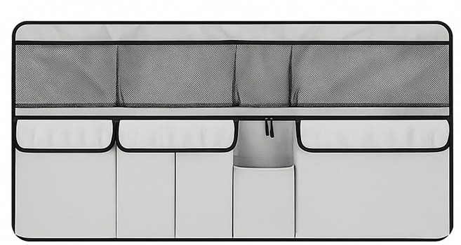 COXCO 대용량 접이식 자동차 트렁크 수납 정리함 오거나이저 가방, 회색