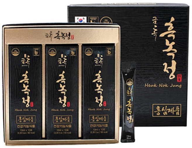 금흑 흑녹정 (10mlx30개입) 녹용 흑삼 홍삼 농축액 진액 엑기스, 1박스, 300ml