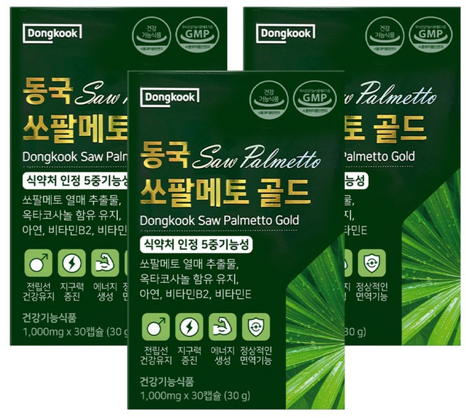동국헬스케어 쏘팔메토 골드 30g, 30정, 3개