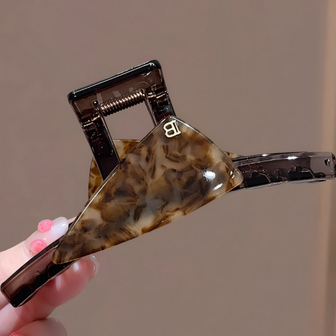 COCOMONSTER 프리미엄 셀롤로오스 삼각 빅사이즈 올림머리 헤어 집게핀 13cm