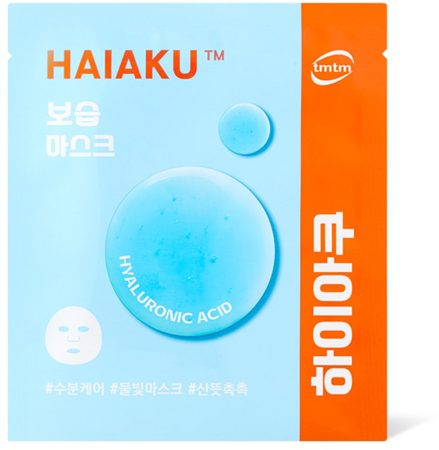 티엠티엠 하이아쿠 보습 마스크 팩, 1개, 50개입