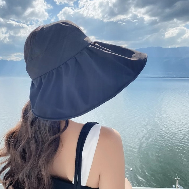LUMI'EVER 돌돌이 썬캡 UV 자외선차단 와이드 버킷햇 챙넓은 초경량 여성 모자 + 사은품