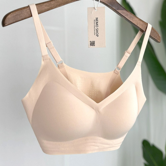 네모엔룩 여성용 감동볼륨 심리스 노와이어 무봉제 볼륨패드 요가 여행 일상 언더웨어 속옷 브라렛 NL