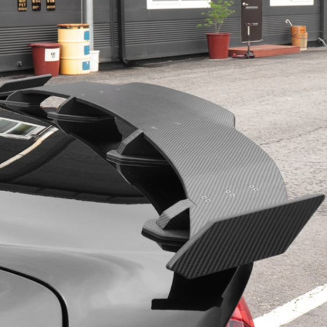 콘보이 K8 GT윙 스포일러 버전3 리어몰딩 에어로파츠 튜닝용품, 블랙카본(화이트엣지), K8(제작소요3~4일)