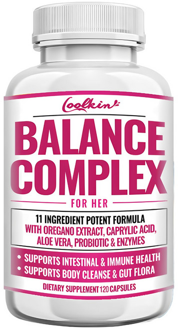 여성용 밸런스 콤플렉스 오레가노 검은 호두 카프릴산 알로에 효소 및 프로바이오틱스가 함유된 칸디다 클렌징 및 디톡스 보충제 베피날 건강 60캡슐, 2개, 60정