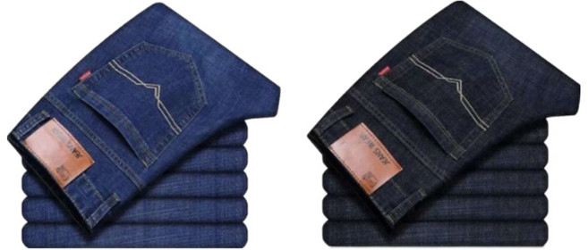 1+1 중년 남성 청바지 봄 가을 데님 바지 기본 스타일 청바지 남자 내구성 강한 디자인 JS