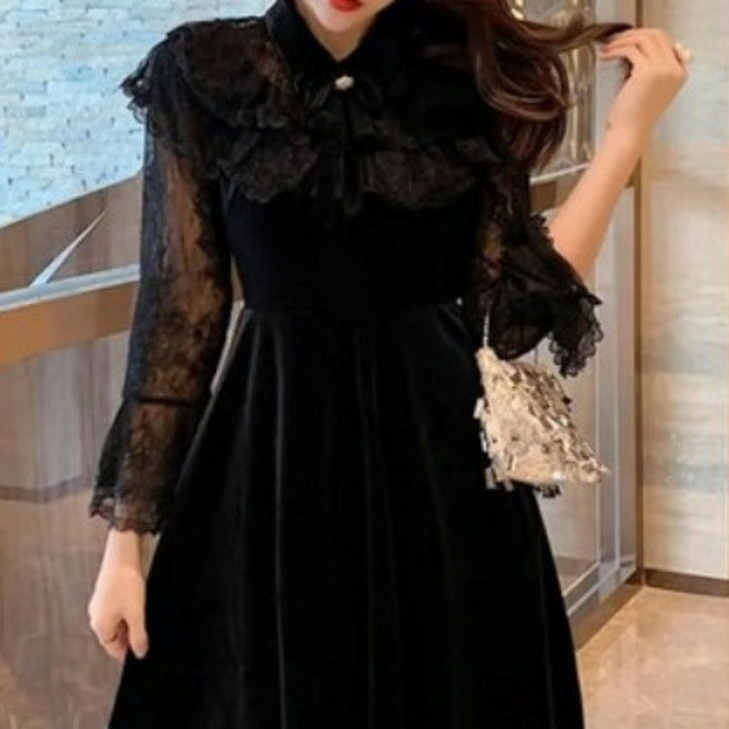 ToB 프라이데이 벨벳 원피스(2color) 경성의상 tab+0187cu