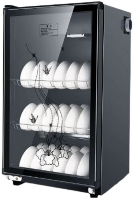 스테리홈 대용량 수납 식기건조기 열풍 가정용 트레이 소독 식기 살균 그릇, 고객직접설치, KS-98-A, 블랙