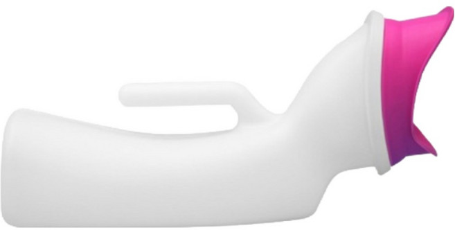 BC 환자 여자 간이 소변통, 1개, 화이트