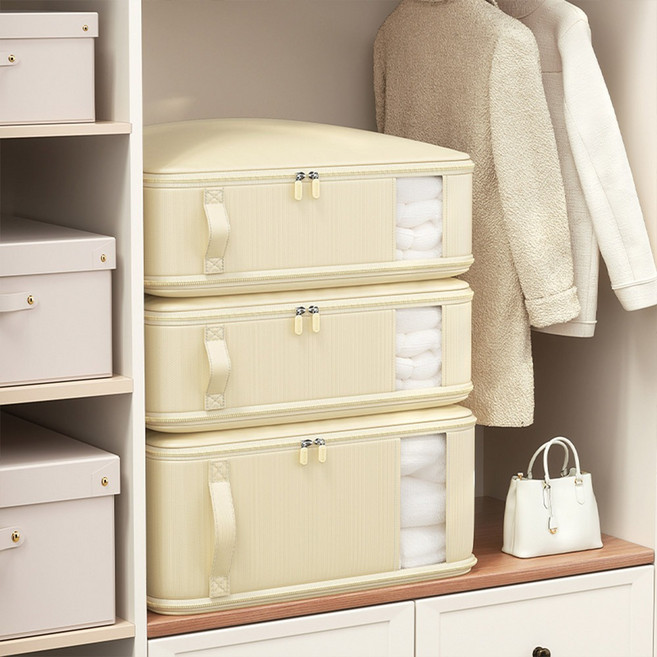 오브유 프리미엄 숨쉬는 초대형 이불 수납 압축 파우치, 1세트, 3개입