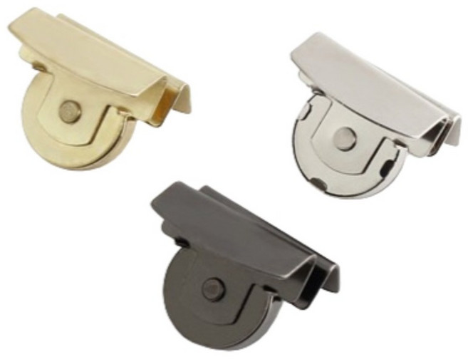 바이유즈 클립형 자석 가방 보조단추 여밈단추, 실버+골드+흑니켈, 1개