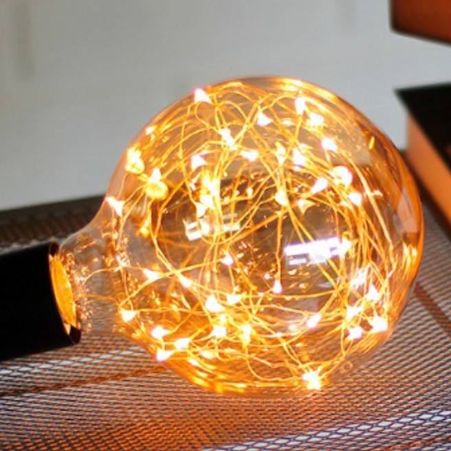 엘포스 LED 에디슨전구 은하수 볼전구 G125 2W 세트, 5개