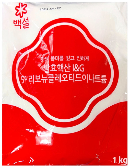 CJ 백설 바이오핵산 아이지 식자재 업소용 식당용 조미료 대용량 10kg (1kg x10개), 1kg, 10개