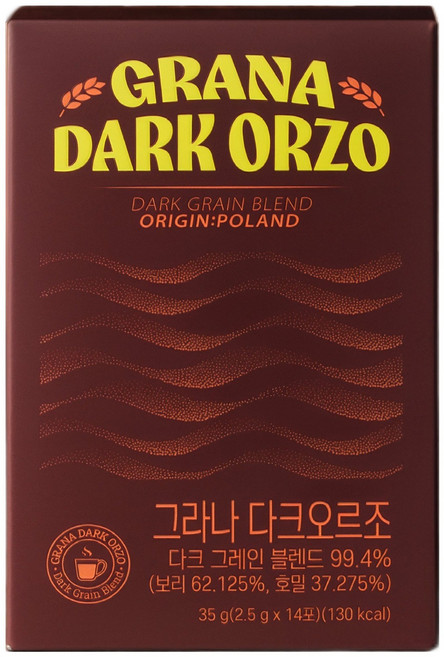 [공식몰] 그라나 다크오르조 디카페인 무카페인 임산부커피 고소한맛, 1개, 14개입, 2.5g