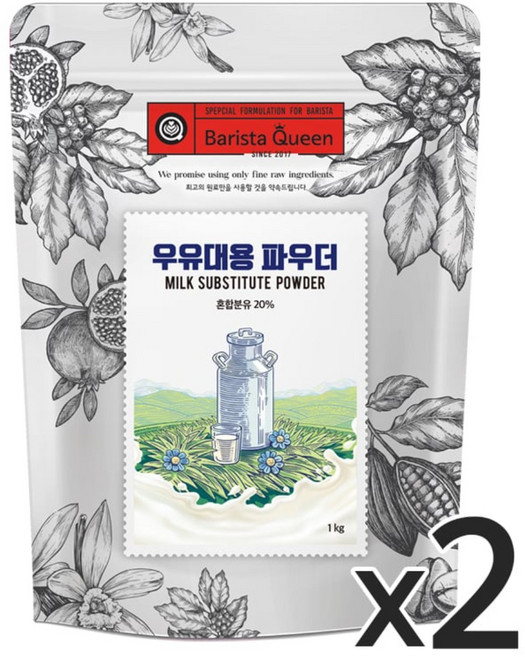 바리스타퀸 우유대용 파우더, 1kg, 2개, 1개입, 1kg
