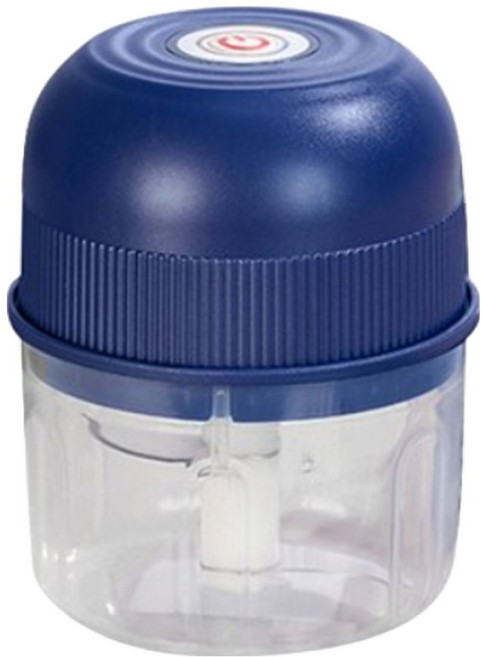 300ml 가정용 미니 전동 분쇄기 다기능 음식 갈기기, 파란색, 1개