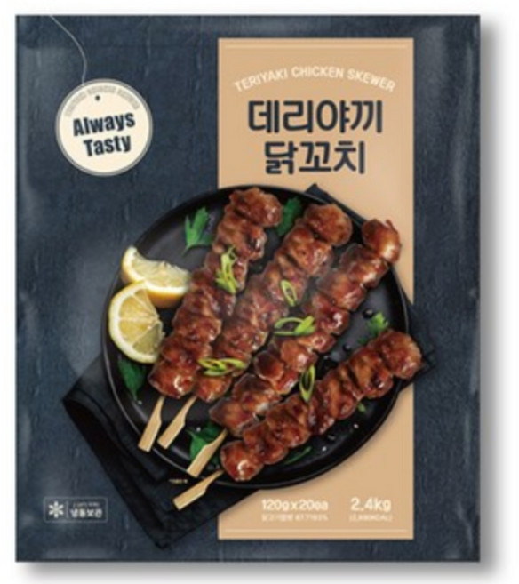 [대용량 가성비UP] 빅사이즈 숯불 데리야끼 닭다리살 닭꼬치, 1개, 2.4kg