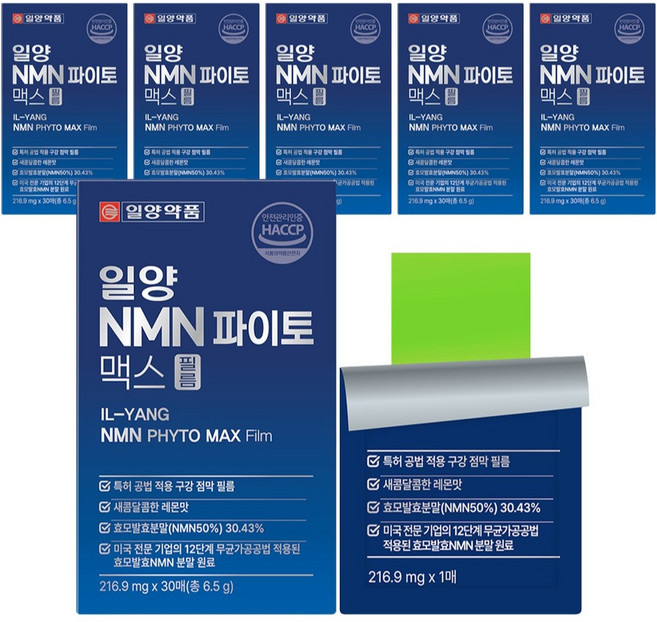 런칭 일양약품 NMN 파이토 맥스 필름, 6개, 30회분