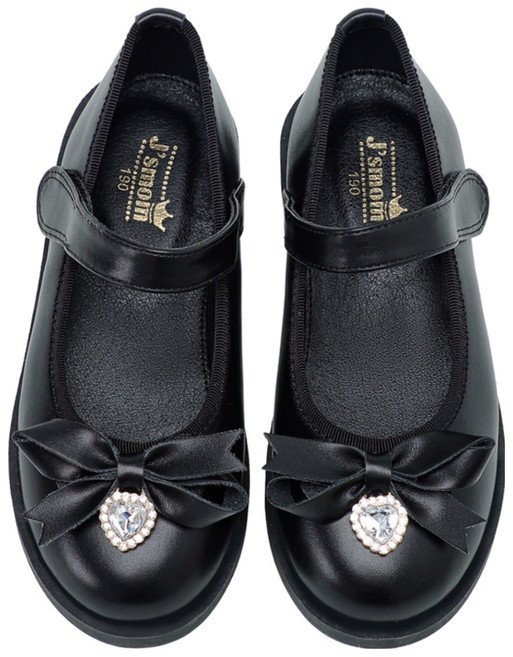 달콩슈 여아용 리본 하트 큐빅 메리제인 구두 DKS851
