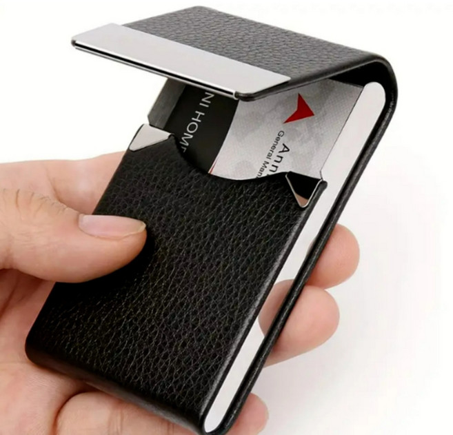 빌픽 고급 가죽 명함 지갑 케이스