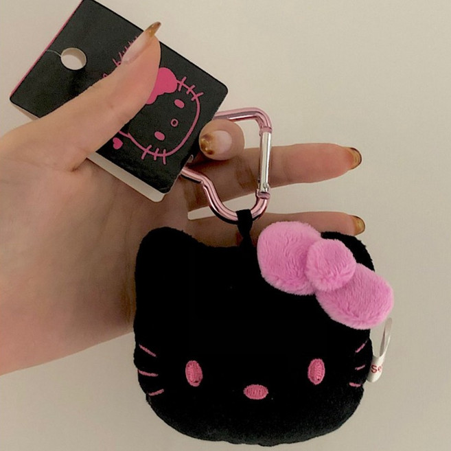 산리오 정품 키티 키링 2종 가방키링 백꾸 백참 가방고리, 1개, 블랙