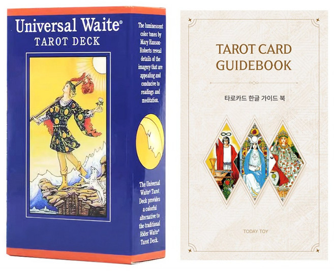 투데이리빙 프리미엄 타로카드 한글해설서 포함 연애 운세 운명 연애운 심리 미래 예측 타로점 컬러 타로 카드, R99980A, 1개, 1개