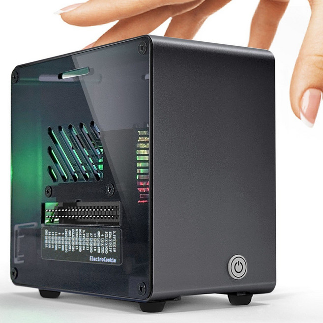 라즈베리파이5 미니타워 알루미늄 방열 케이스 [DT], 블랙