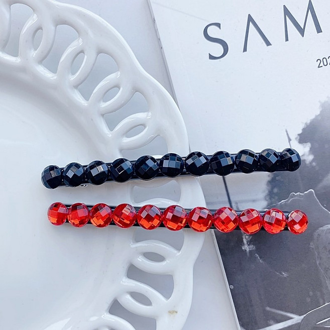 레인걸 데일리 컬러 큐빅 [2개세트] 10cm 머리핀 자동핀 헤어핀