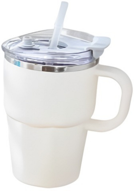 레디박스 캠핑 감성 휴대용 스텐 텀블러 맥주잔 음료잔, 화이트, 1개, 600ml