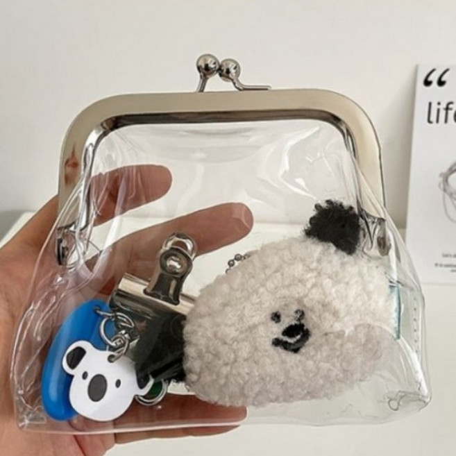 르빈스 미니 똑딱 투명 파우치 2+2