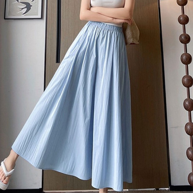 (루이벤) 완벽 체형커버 롱와이드 쿨링 풀레어 치마바지