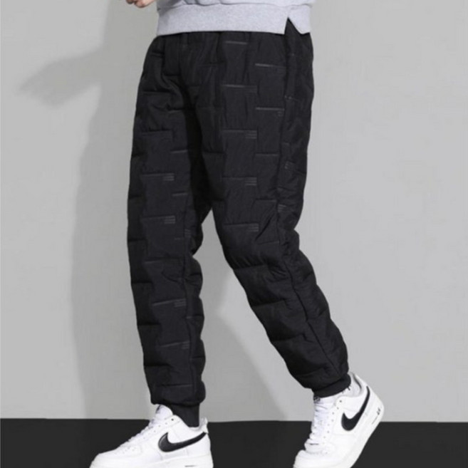 방한팬츠 패딩바지 솜털 바이크팬츠 기모 발열 조거팬츠