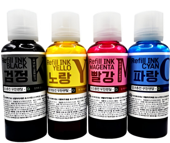[4색세트] 대용량 엡손 L3256 L6190 L3156 L6290 L6270 잉크 001 003 호환, 1개, [4색세트] 300ml 엡손잉크