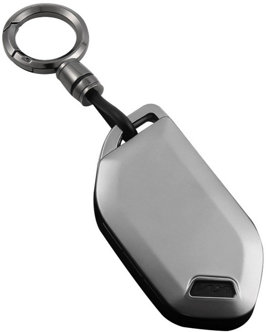 HAKO 메탈릭 TPU 차키케이스+키홀더 (기아 호환), K-13, 메탈릭그레이