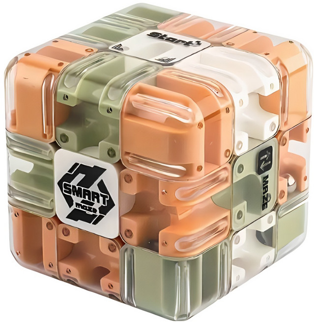 26년 3D 미로 찾기 큐브 3x3 퍼즐 투명 입체퍼즐 입체미로 두뇌트레이닝, 1개