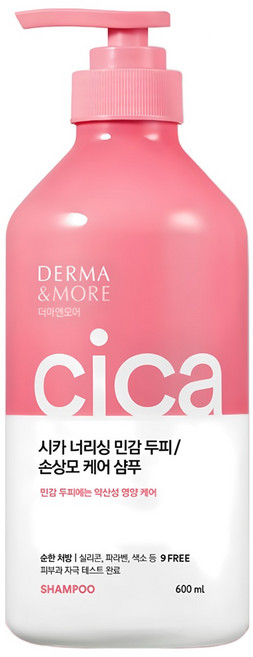 더마앤모어 시카 너리싱 샴푸, 600ml, 5개