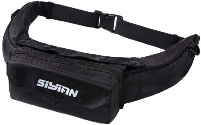 허리구명조끼 벨트형구명조끼 경량 선상 낚시, 퓨어 블랙 자동