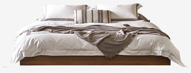 [시몬스] 탠. 기본. 뷰티레스트 자스민. 퀸 침대, 내추럴 오크