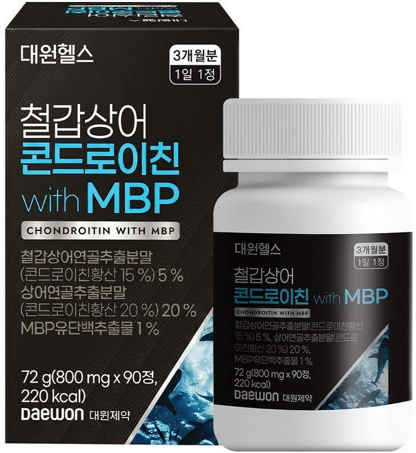 [본사직영] 대원제약 철갑상어 콘드로이친 with MBP, 1박스, 90정