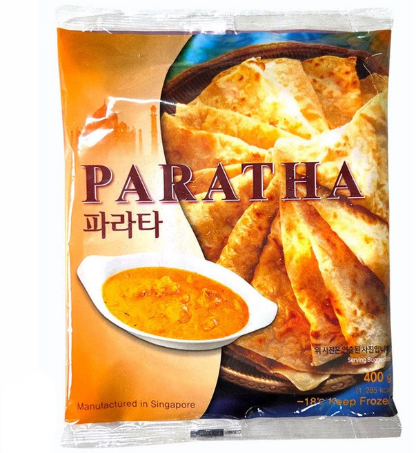 새마원 냉동 정통 인도빵 파라타 400g 패스트리 페스츄리 난 전병 피자 또띠아, 6개