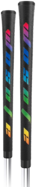 골프그립교체 드라이버 아이언그립 논슬립 TPE 소재, 블랙/레인보우(스탠다드), 1개