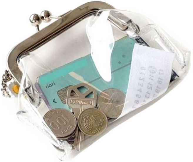 1+1 최화정 투명지갑 파우치 비닐 화장품 립스틱 보관