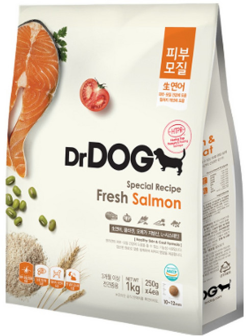 닥터독 강아지사료 알러지 눈물 연어 1kg, 피부/피모+알러지, 1개