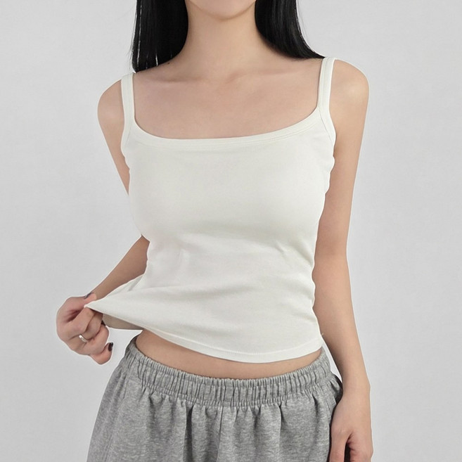 센시즌 부유방 커버 캡내장 여성용 나시 데일리 브라탑