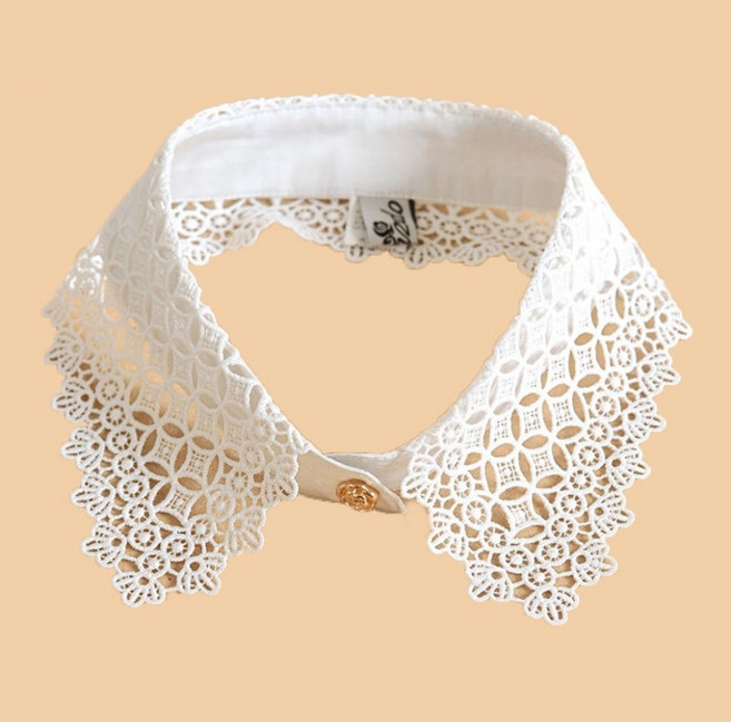 Makone 목폴라 넥카라 페이크카라 셔츠 레이스