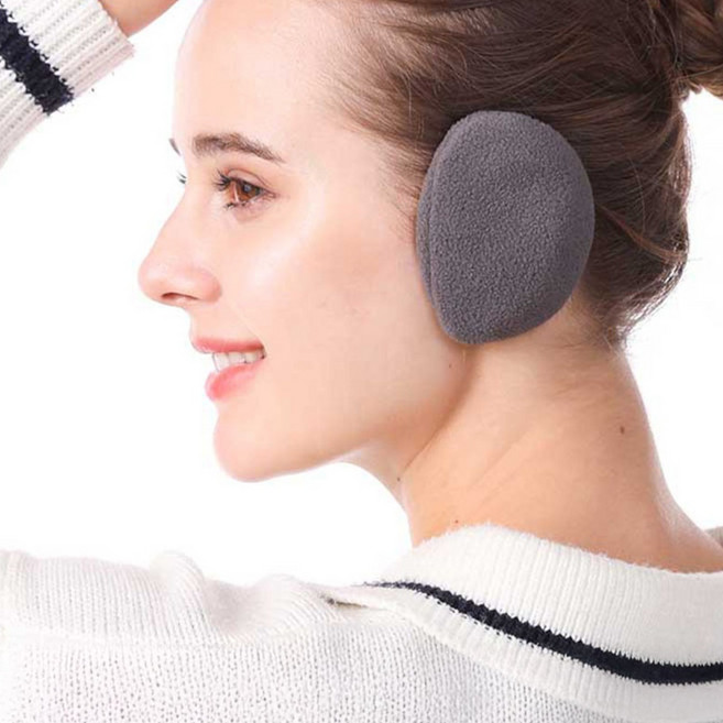 예삐스토어 2set 간편한 분리형 똑딱이 귀마개 끈없는 방한 이어머프, 2세트, 그레이