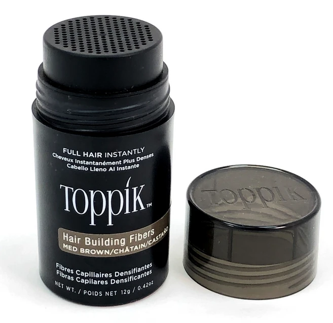 TOPPIK 토픽 흑채 12g 3세트 (3개월분) 에어펌프 옵티마이저 포함 천연케라틴 증모제 에어쿠션 새치커버 색상선택, 중간 갈색 12g, 3개 - 쿠팡