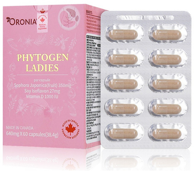 오로니아 파이토젠 레이디스 60캡슐 / 대두이소플라본 갱년기여성영양제, 1개, 60회분
