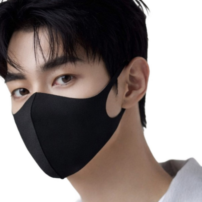 [TV홈쇼핑매진] 빨아쓰는 연예인 면마스크 항균 방한 패션 천 대형 소형 귀편한 새부리형 5매입 국내생산 마스크, 블랙, 1개, 5개입